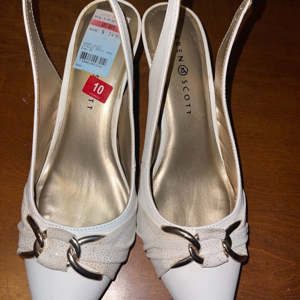 Nordstroms Store Giselle Ankle strap, pointy toe short heels